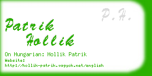 patrik hollik business card